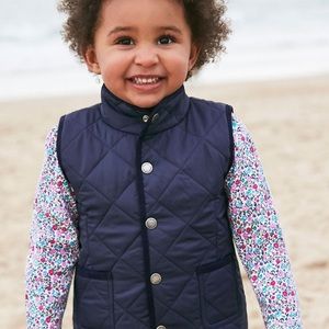 JoJo Maman Bebe reversible quilted gilet